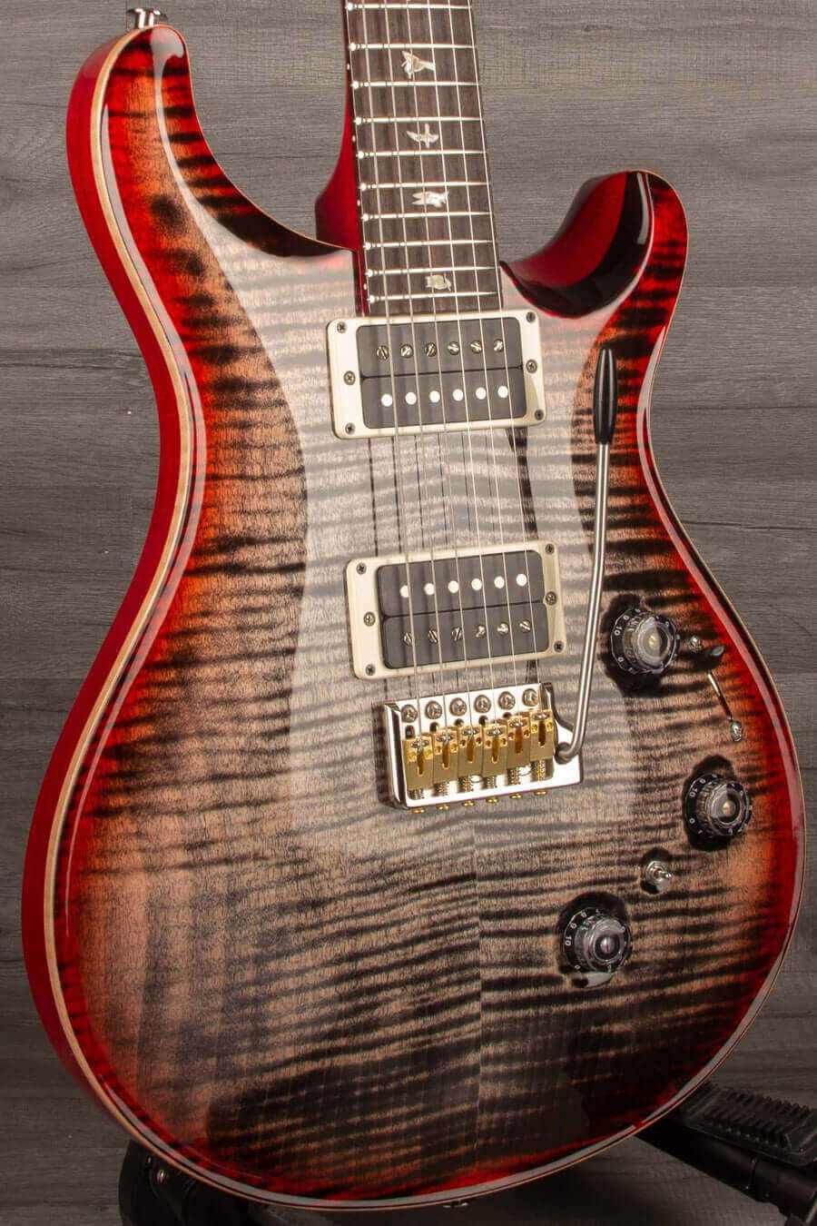 PRS Custom 24 Piezo, Charcoal Cherryburst s#0361452 - MusicStreet