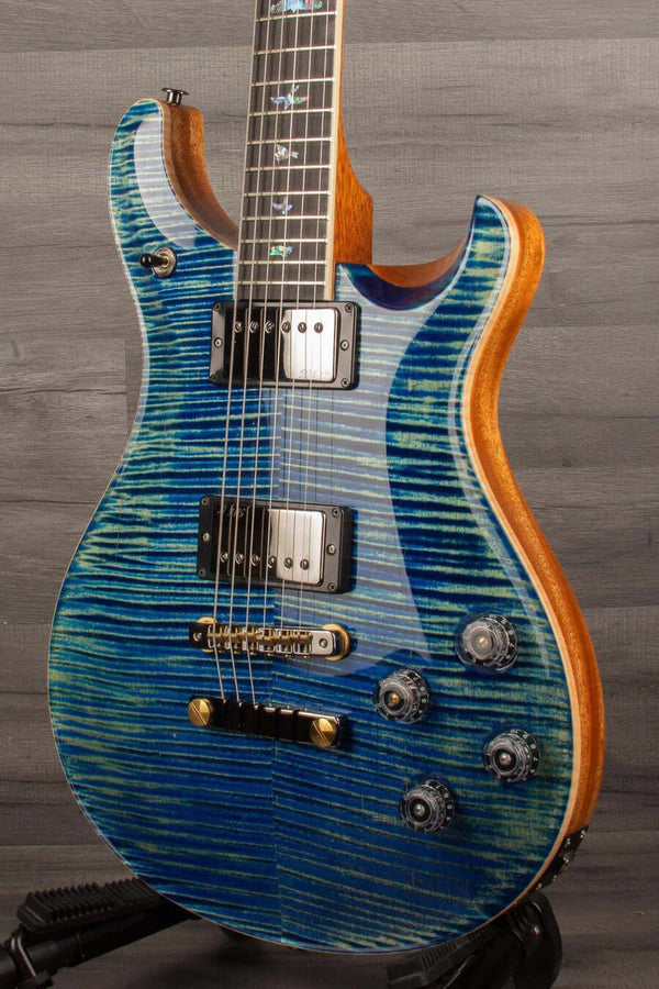 PRS McCarty 594 Wood Library Electric Guitar - River Blue Natural back s#0381543 - MusicStreet