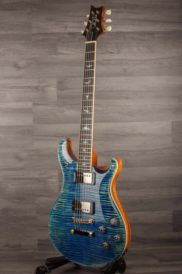 PRS McCarty 594 Wood Library Electric Guitar - River Blue Natural back s#0381543 - MusicStreet