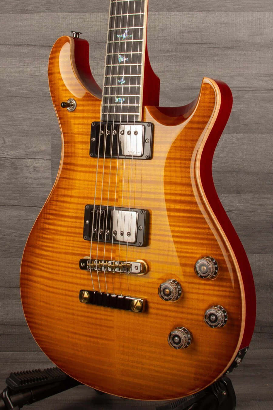 PRS McCarty 594 Wood Library Electric Guitar - McCarty Sunburst, Natural Back s#0381538 - MusicStreet