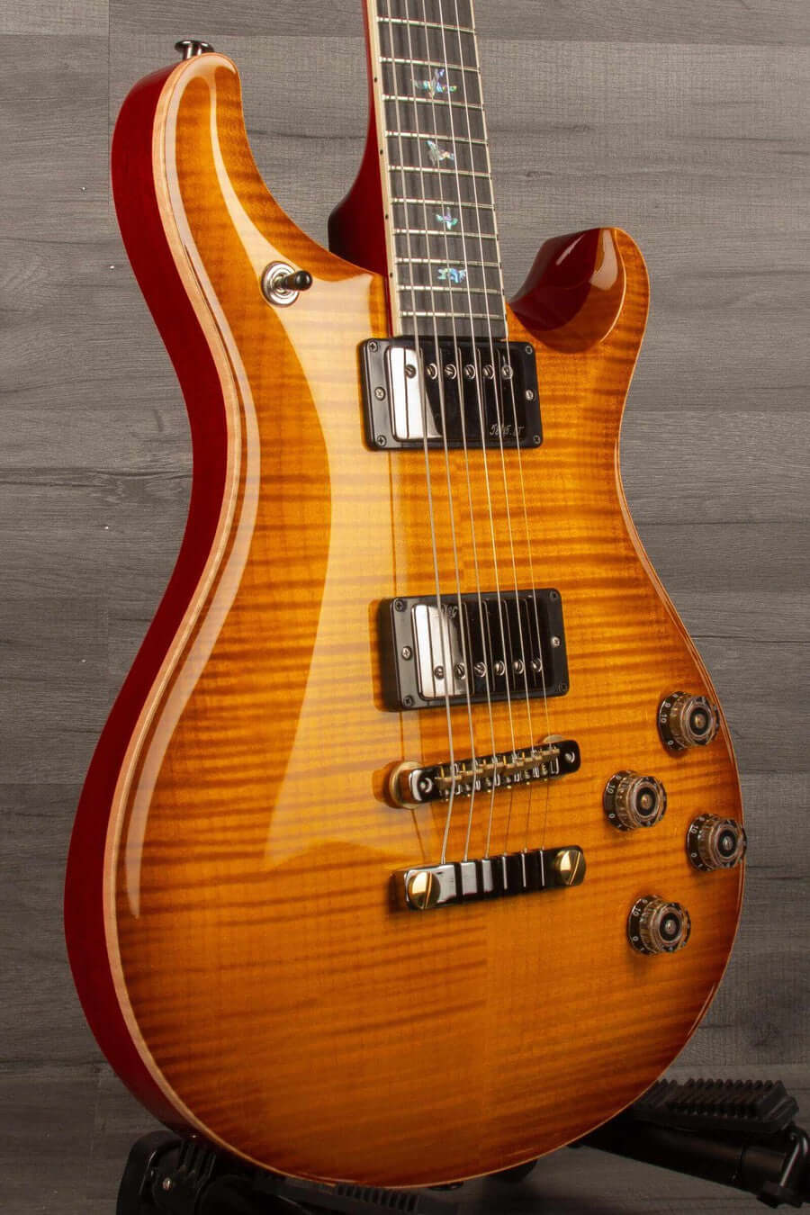 PRS McCarty 594 Wood Library Electric Guitar - McCarty Sunburst, Natural Back s#0381538 - MusicStreet