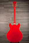 USED Eastman T386 Center Block Thinline Electric Guitar, Red