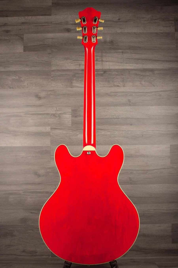 USED Eastman T386 Center Block Thinline Electric Guitar, Red