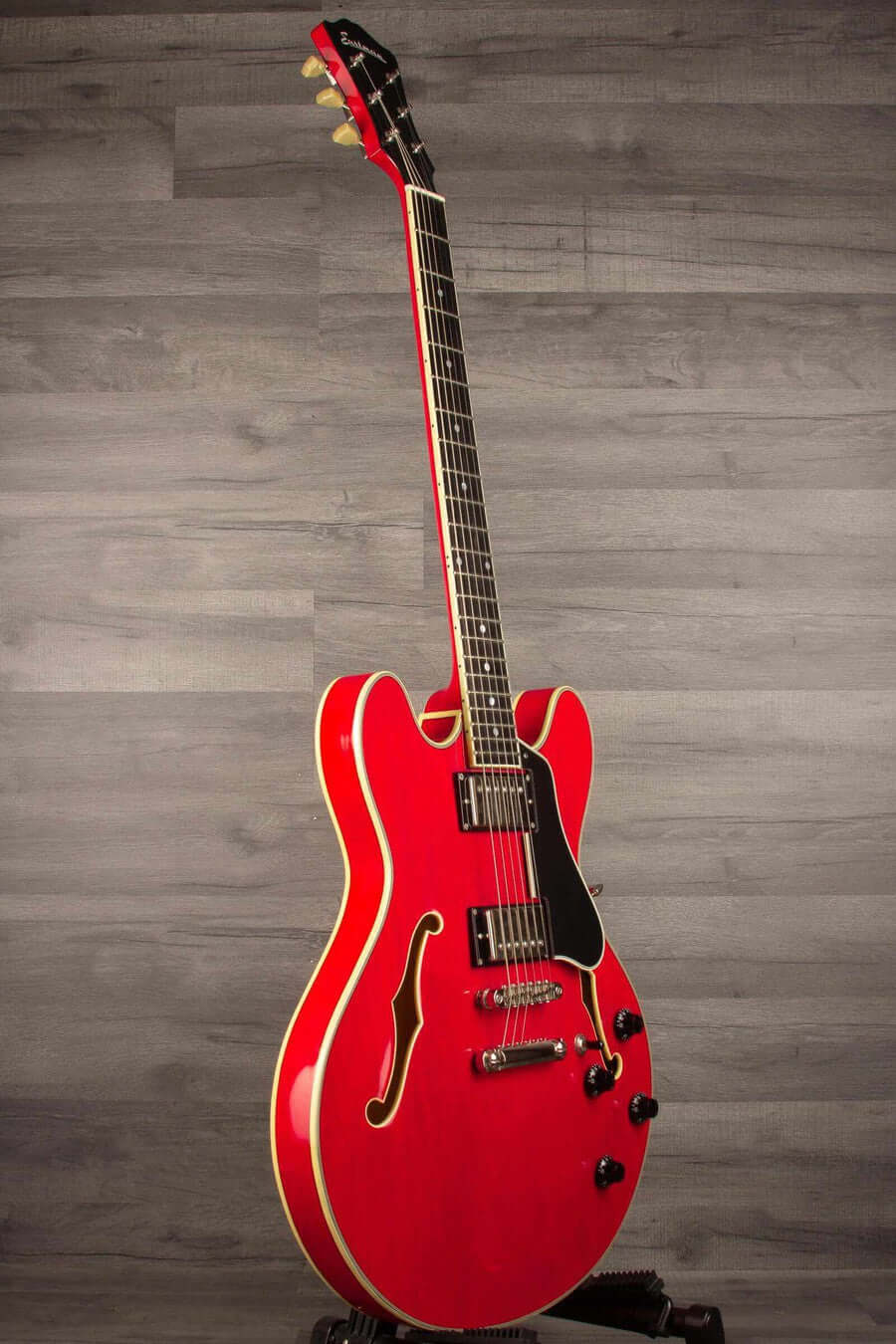 USED Eastman T386 Center Block Thinline Electric Guitar, Red