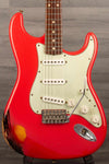 USED - Fender Custom Shop '60's Stratocaster Aged Relic Fiesta red over sunburst