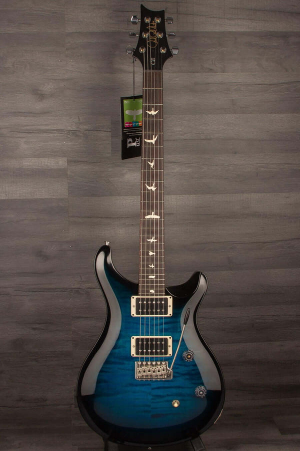 PRS CE24 Whale Blue Smokeburst, Blackout Neck - MusicStreet