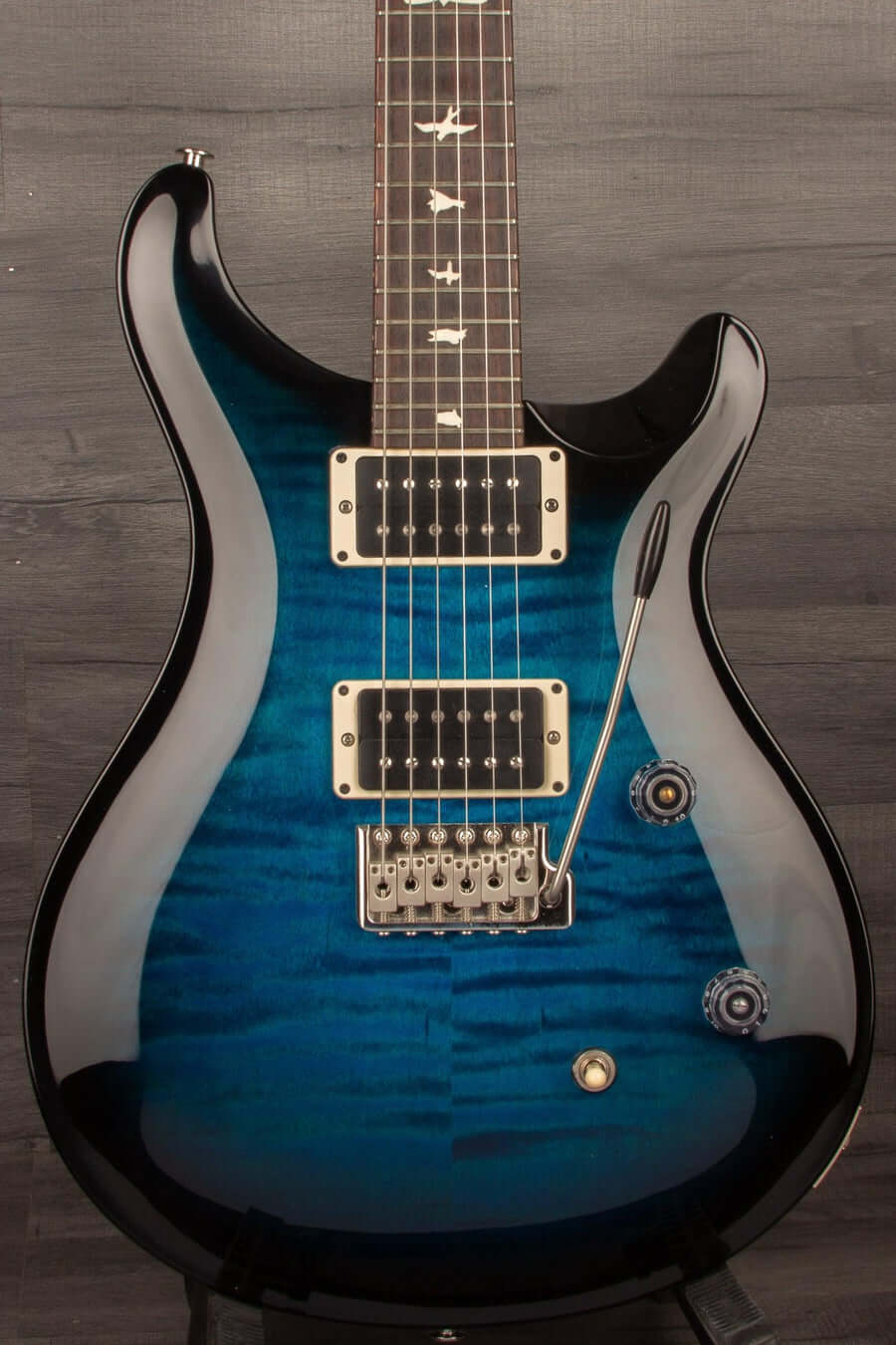 PRS CE24 Whale Blue Smokeburst, Blackout Neck - MusicStreet