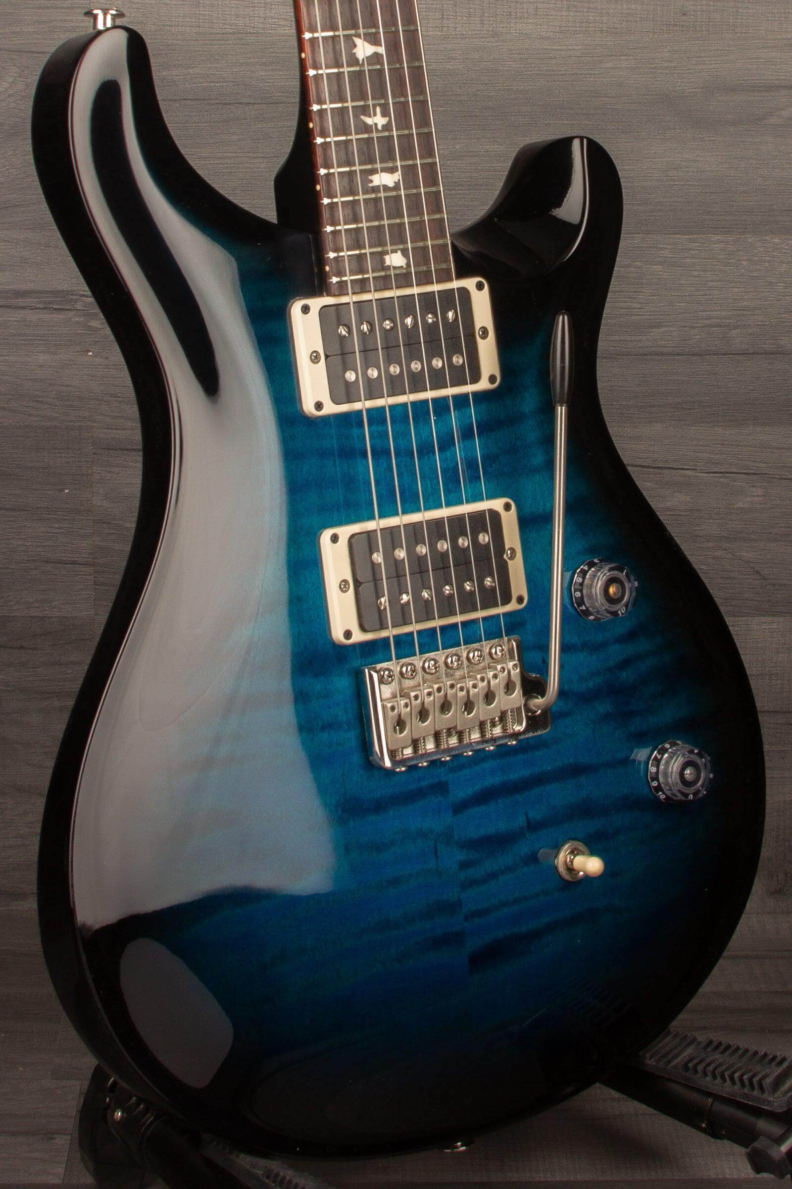 PRS CE24 Whale Blue Smokeburst, Blackout Neck - MusicStreet