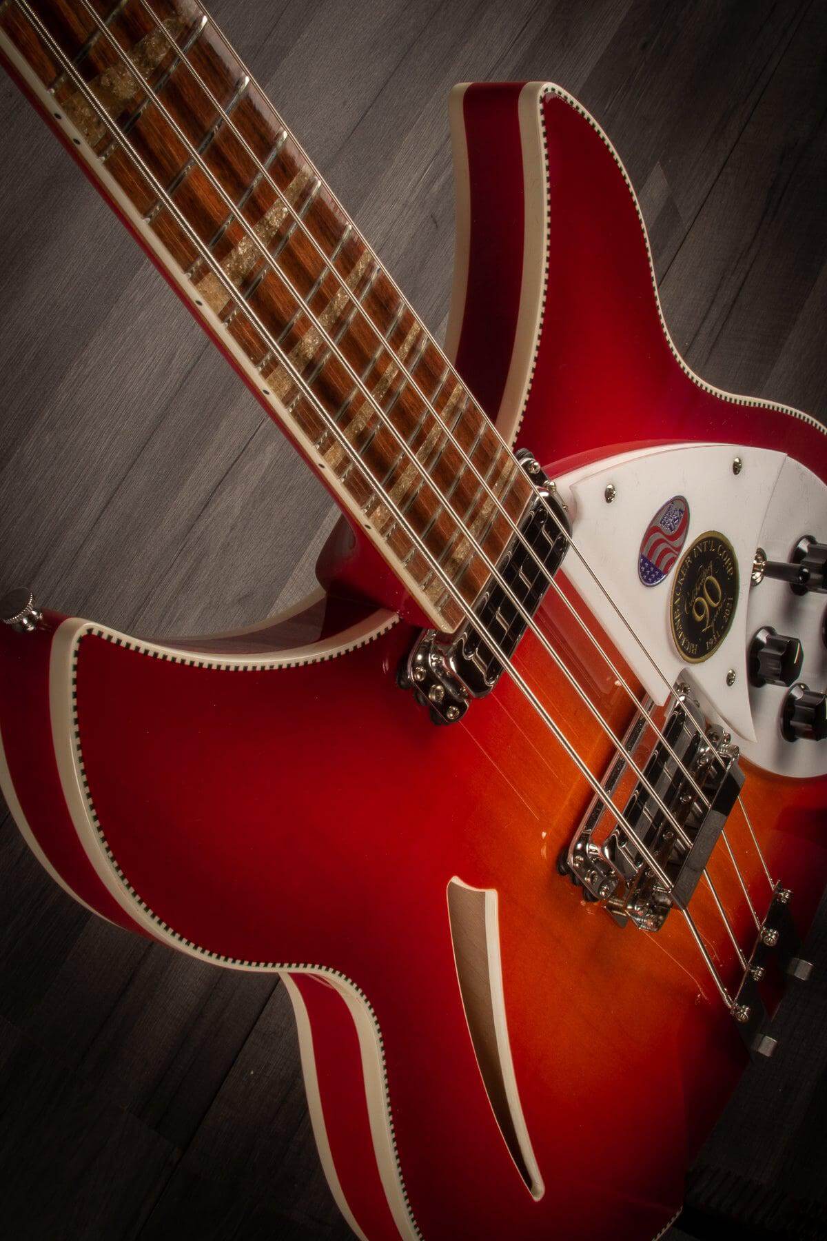 Rickenbacker 4005XC Bass Guitar - 90th Anniversary Ltd Edition Amber FireGlo - MusicStreet