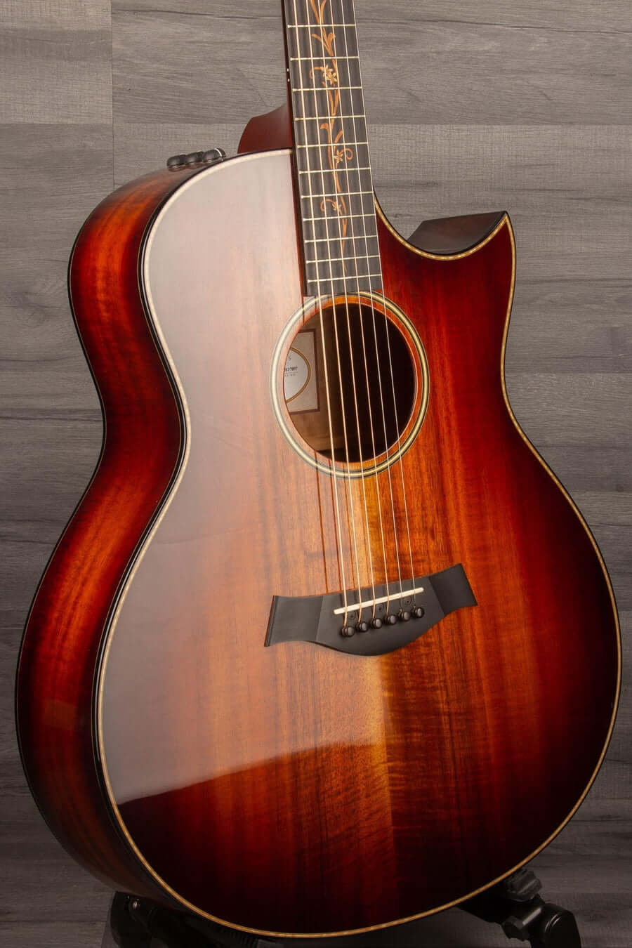 USED - 2017 Taylor K26ce Koa Florentine cutaway electro