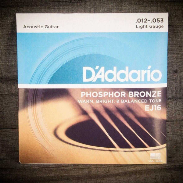 D Addario EJ16 Phosphor Bronze 12 53 Acoustic Guitar Strings