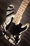 EVH Electric Guitar EVH Striped Series, White with Black Stripes