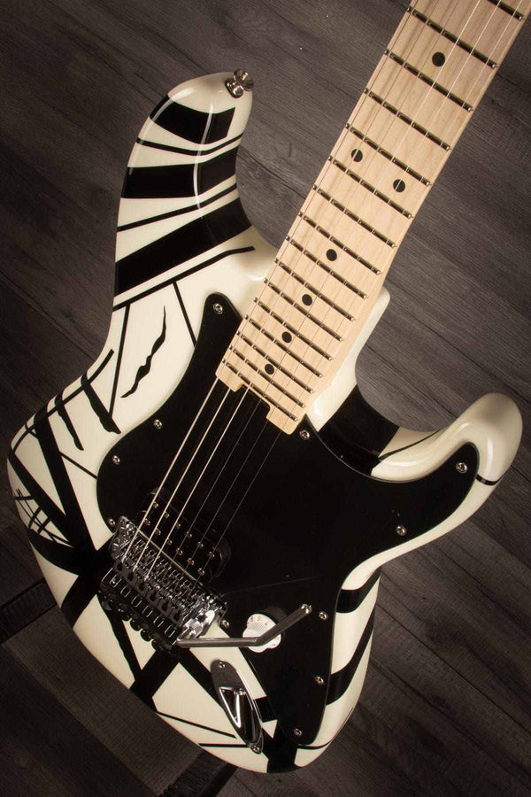 Evh striped series white on sale with black stripes