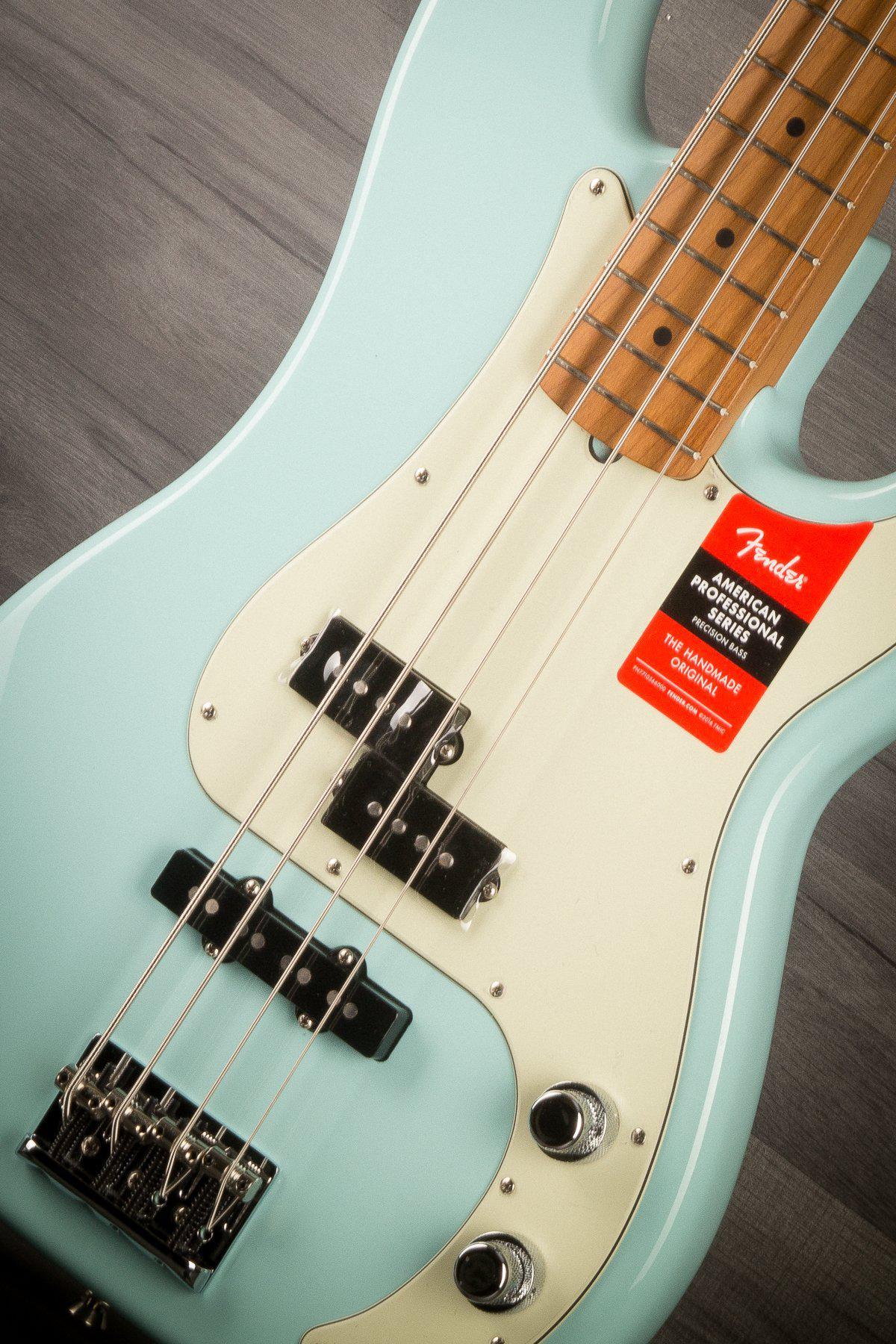 Fender Bass Guitar Fender - Limited Edition American Professional Precision Bass Roasted Daphne Blue