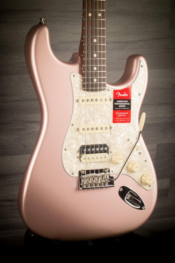 Fender Electric Guitar Fender FSR American Pro HSS Stratocaster, Rose Gold, Rosewood Neck