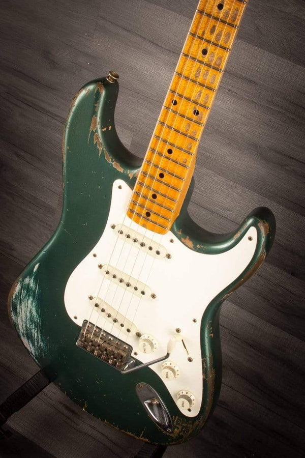 Fender Electric Guitar USED - Fender Custom Shop Master built (Dale Wilson)'56 relic strat Sherwood Green, 2015