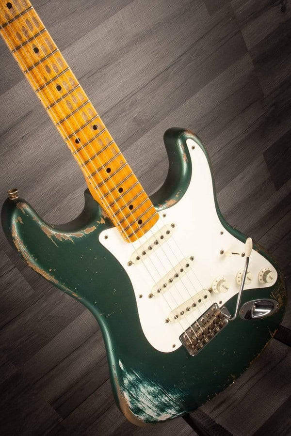 Fender Electric Guitar USED - Fender Custom Shop Master built (Dale Wilson)'56 relic strat Sherwood Green, 2015