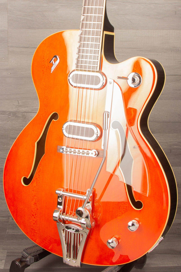 Duesenberg Gran Royale Single Cut Electric Guitar - Vintage Orange inc Case - MusicStreet