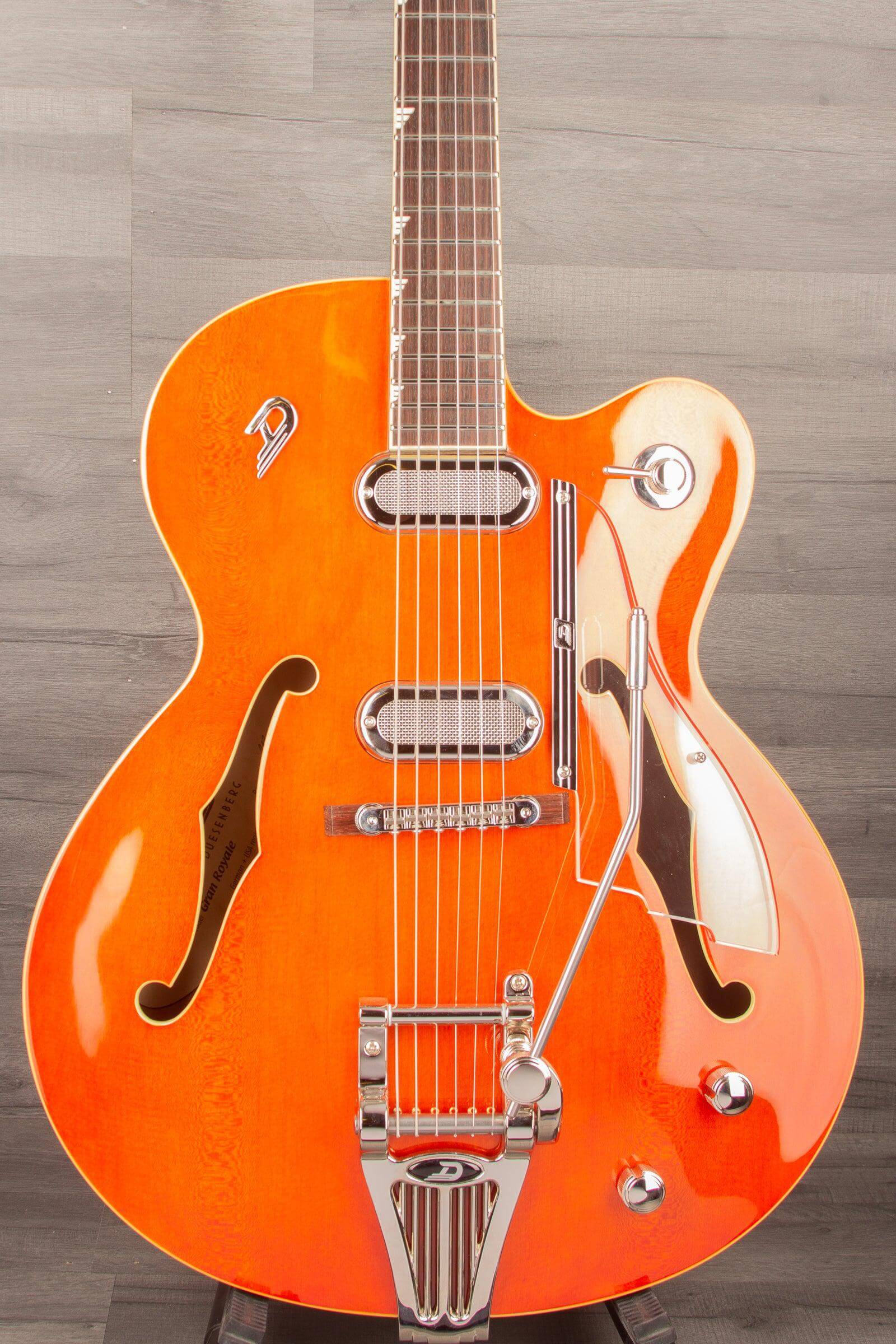 Duesenberg Gran Royale Single Cut Electric Guitar - Vintage Orange inc Case - MusicStreet