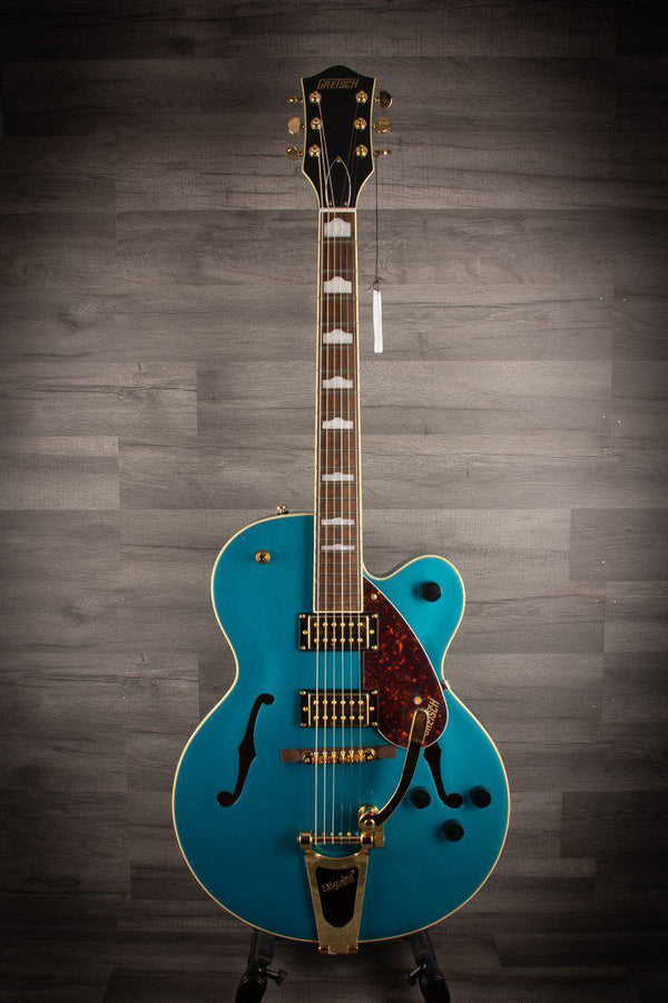 G2410TG Streamliner Hollow Body Single-Cut with Bigsby and Gold Hardware,  Laurel Fingerboard, Ocean Turquoise