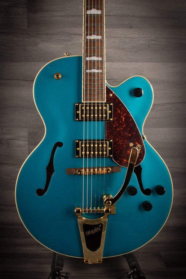 G2410TG Streamliner Hollow Body Single-Cut with Bigsby and Gold Hardware,  Laurel Fingerboard, Ocean Turquoise
