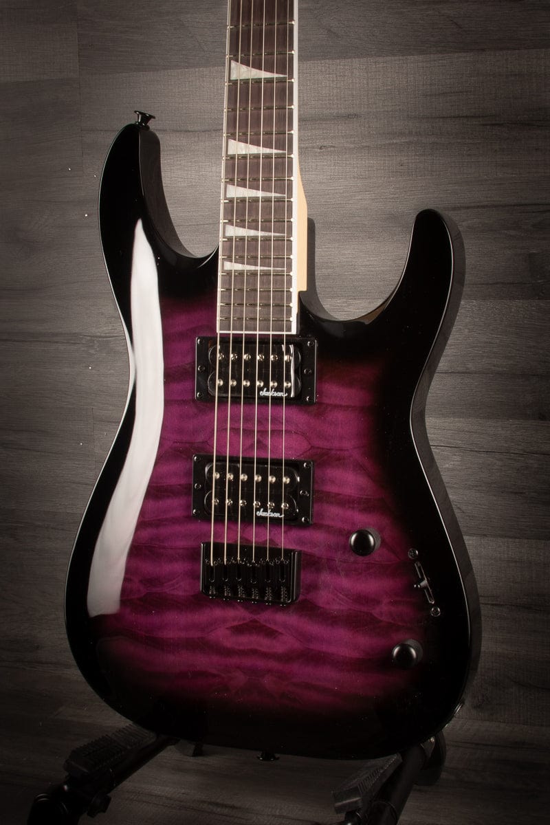 Jackson Electric Guitar Jackson JS Series Dinky Arch Top JS32Q DKA HT, Transparent Purple Burst