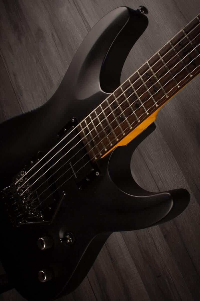 USED - Schecter Demon 6 FR - Aged Black Satin, inc Schecter hard case