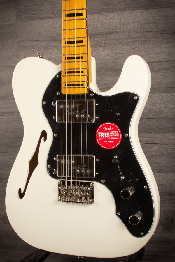 Squier Electric Guitar Squier Classic Vibe 70's Thinline Telecaster Olympic White