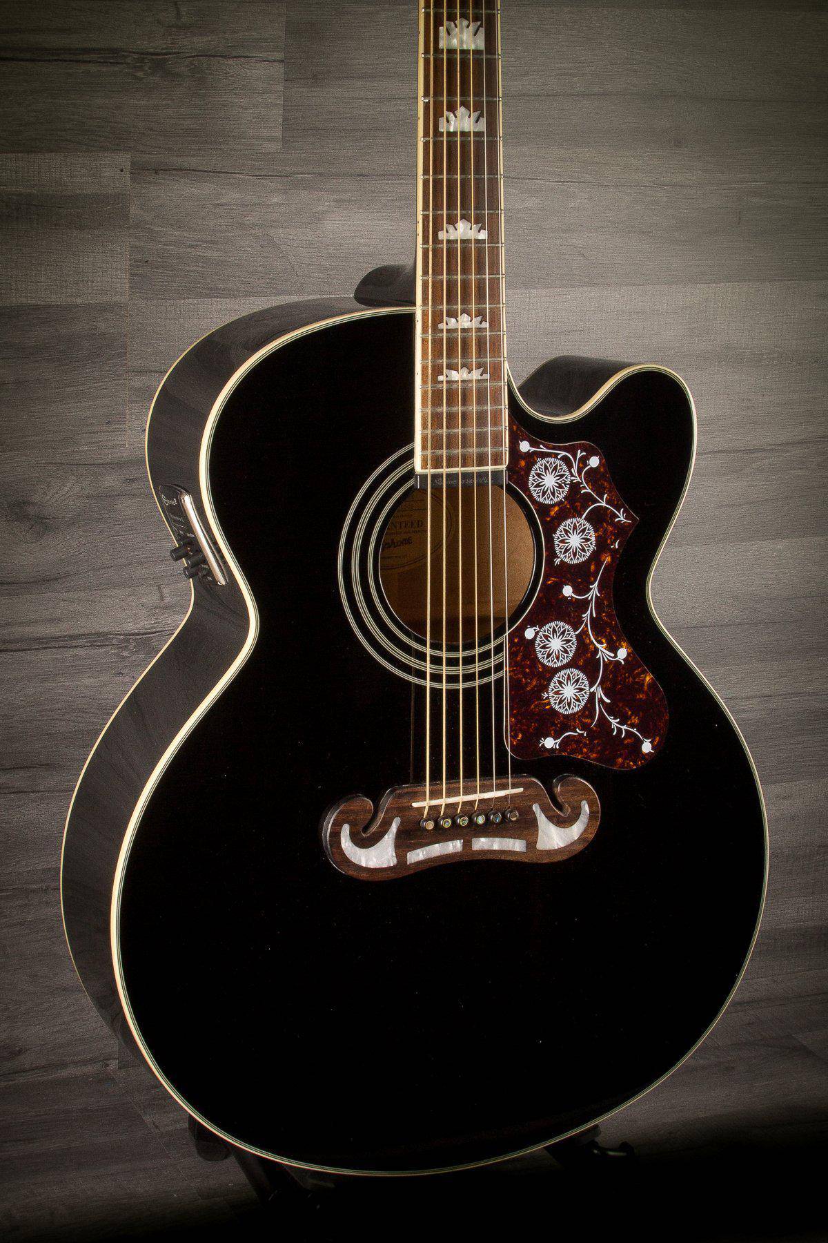 USED - Epiphone EJ-200CE Electro Acoustic - Black - MusicStreet